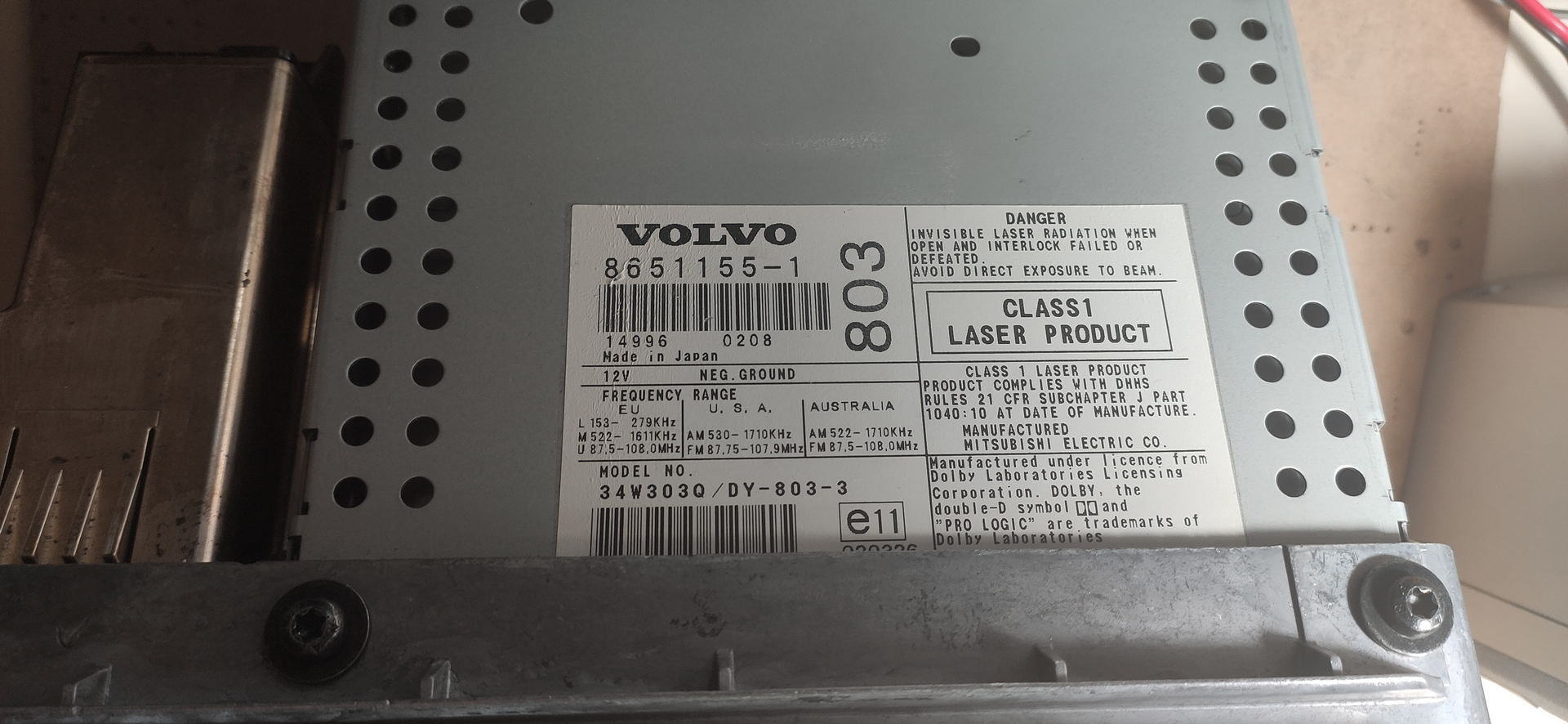 Radio Volvo HU-803 8651155-1
