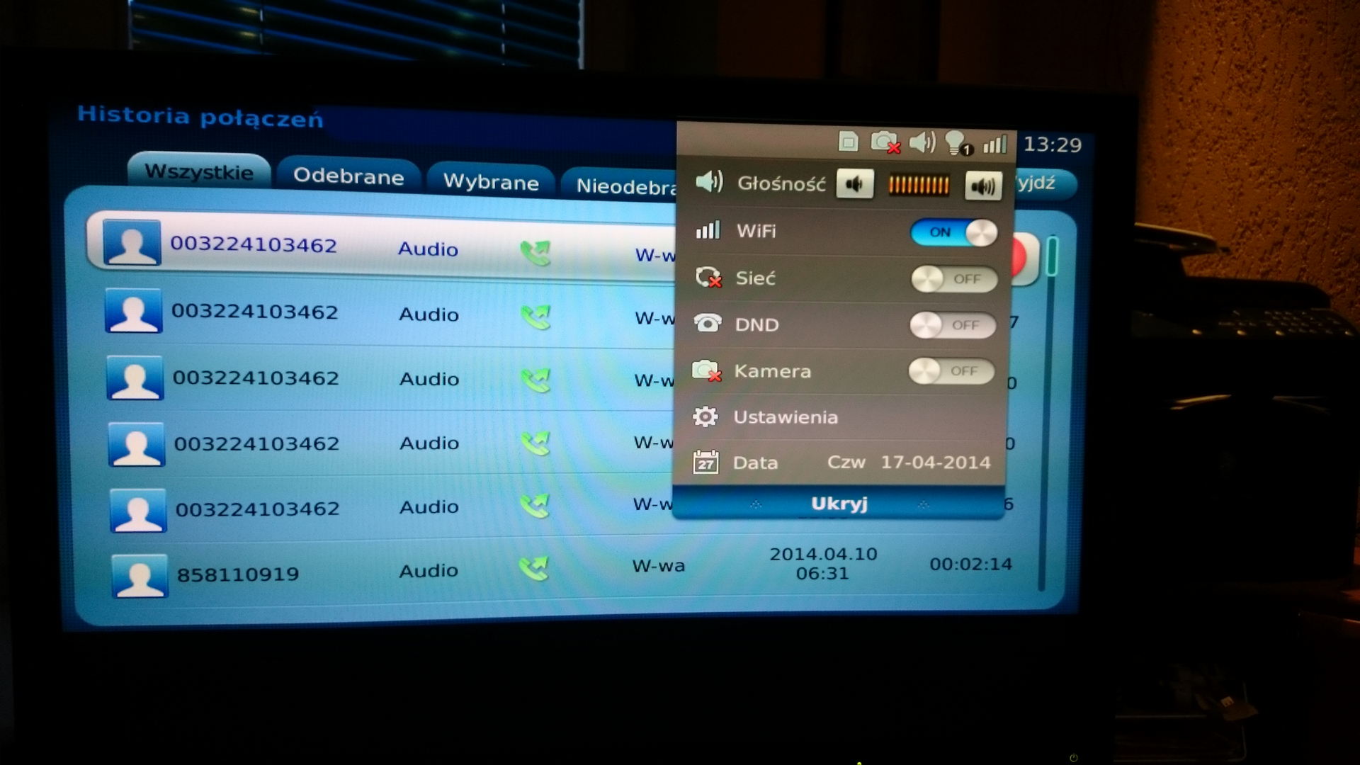 Wideotelefon ACN IRIS X